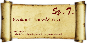 Szabari Tarzícia névjegykártya